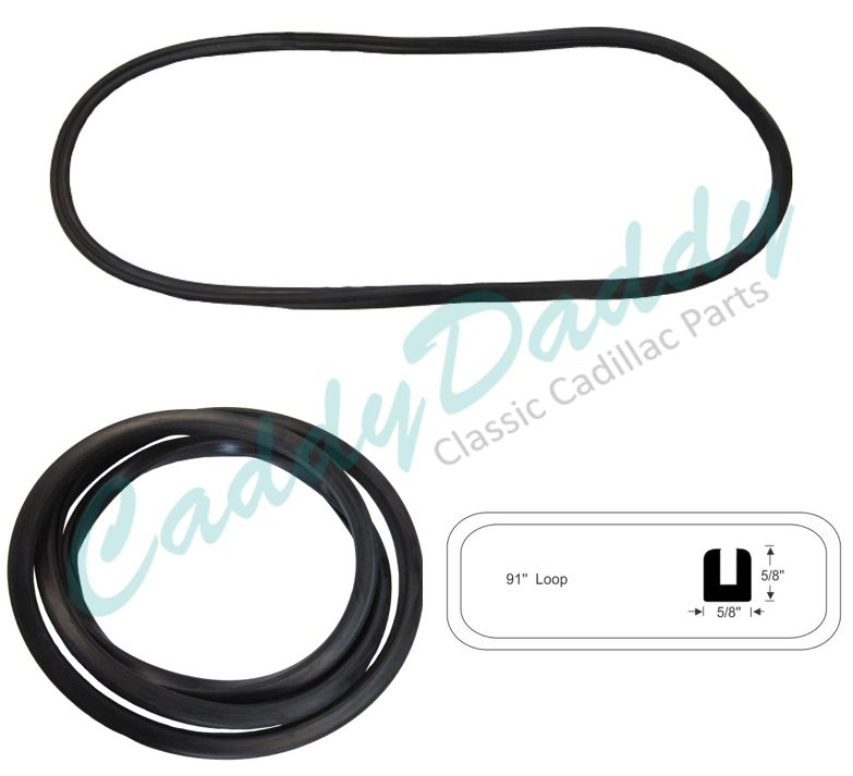 1938 1939 1940 1941 Cadillac Series 60 Special Rear Window Rubber Weatherstrip REPRODUCTION Free Shipping In The USA