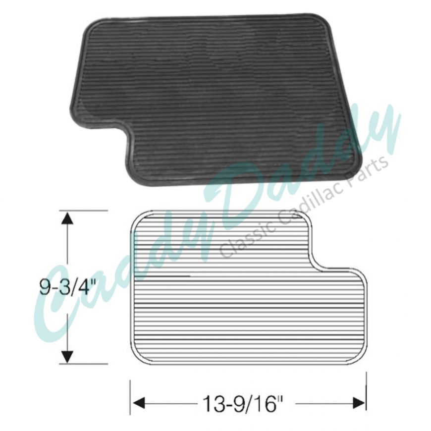 1933 1934 1935 1936 Cadillac (See Details) Rubber Heel Mat REPRODUCTION Free Shipping In The USA 