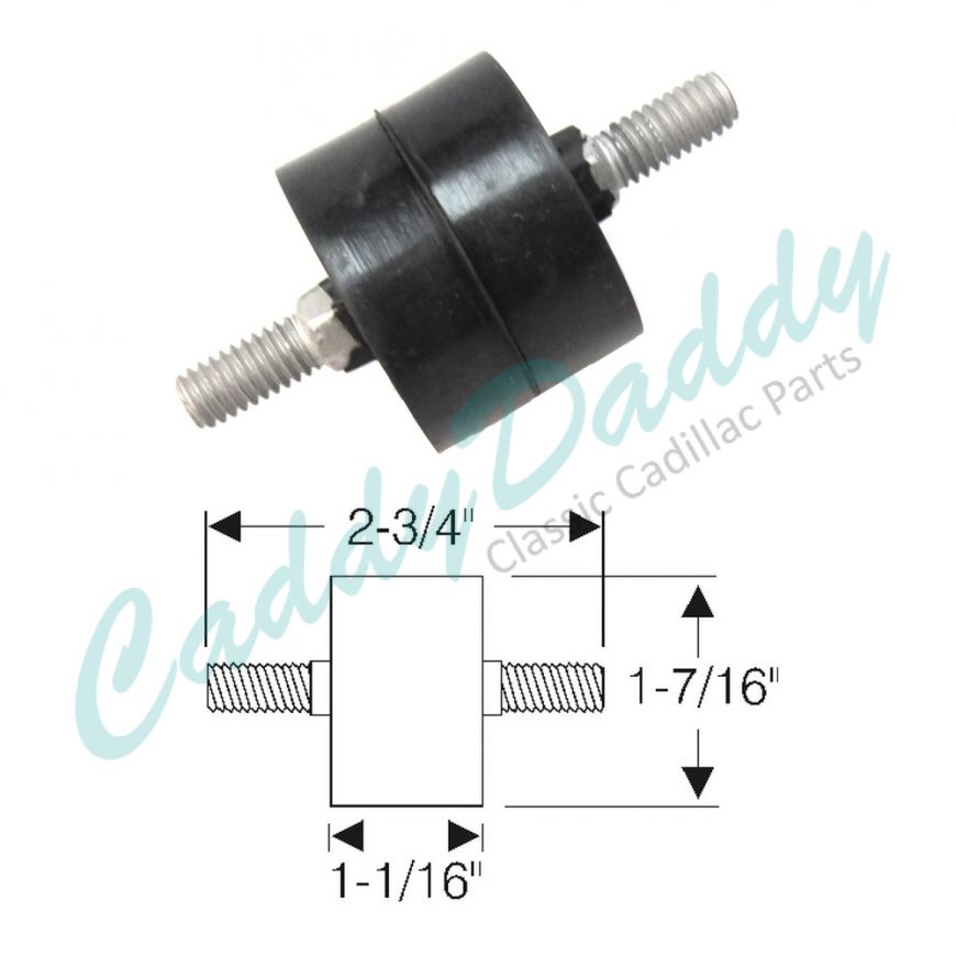 1940 1941 1942 1946 1947 1948 1949 Cadillac (See Details) Muffler Pipe Bracket Insulator With Stud REPRODUCTION 