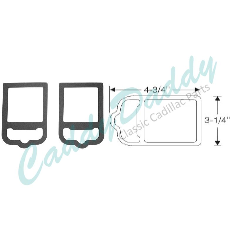 1938 1939 Cadillac (See Details) Tail Light Lens Rubber Gaskets 1 Pair REPRODUCTION Free Shipping In The USA