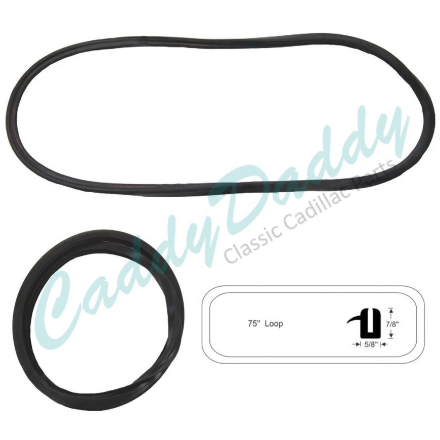 1935 1936 1938 1939 1940 1941 1942 Cadillac (See Details) Rear Window Rubber Weatherstrip REPRODUCTION Free Shipping In The USA 