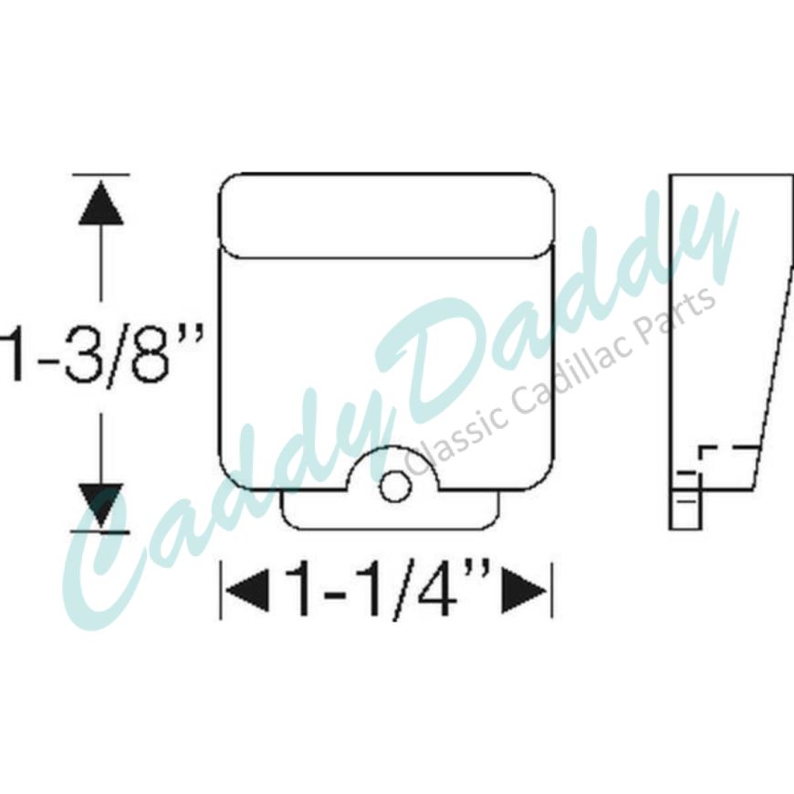 1951 Cadillac 2-Door Models (See Details) Rear Quarter Window Bumpers 1 Pair REPRODUCTION Free Shipping In The USA