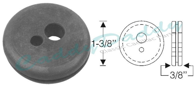 1938 1939 1940 Cadillac Firewall Rubber Grommet With 2-Holes REPRODUCTION