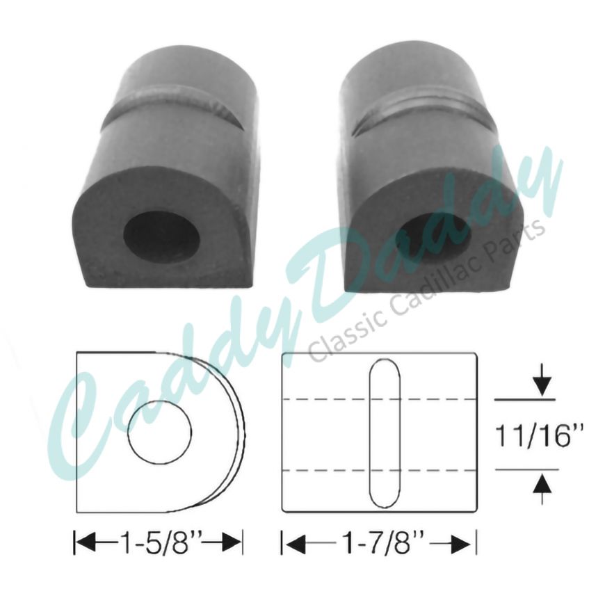 1937 1938 1939 Cadillac (See Details) Rubber Front Sway Bar Bushings 1 Pair REPRODUCTION Free Shipping In The USA