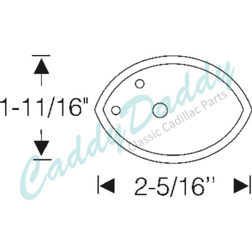 1952 1953 Cadillac Autronic Eye (Photo Tube) Dash Mounting Pad REPRODUCTION