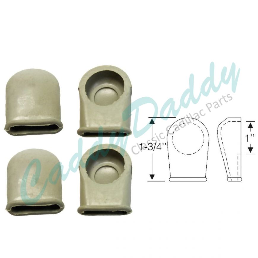 1948 1949 Cadillac Series 62 Convertible Top Arm Rubber Cover Cap Set (4 Pieces) REPRODUCTION Free Shipping In The USA