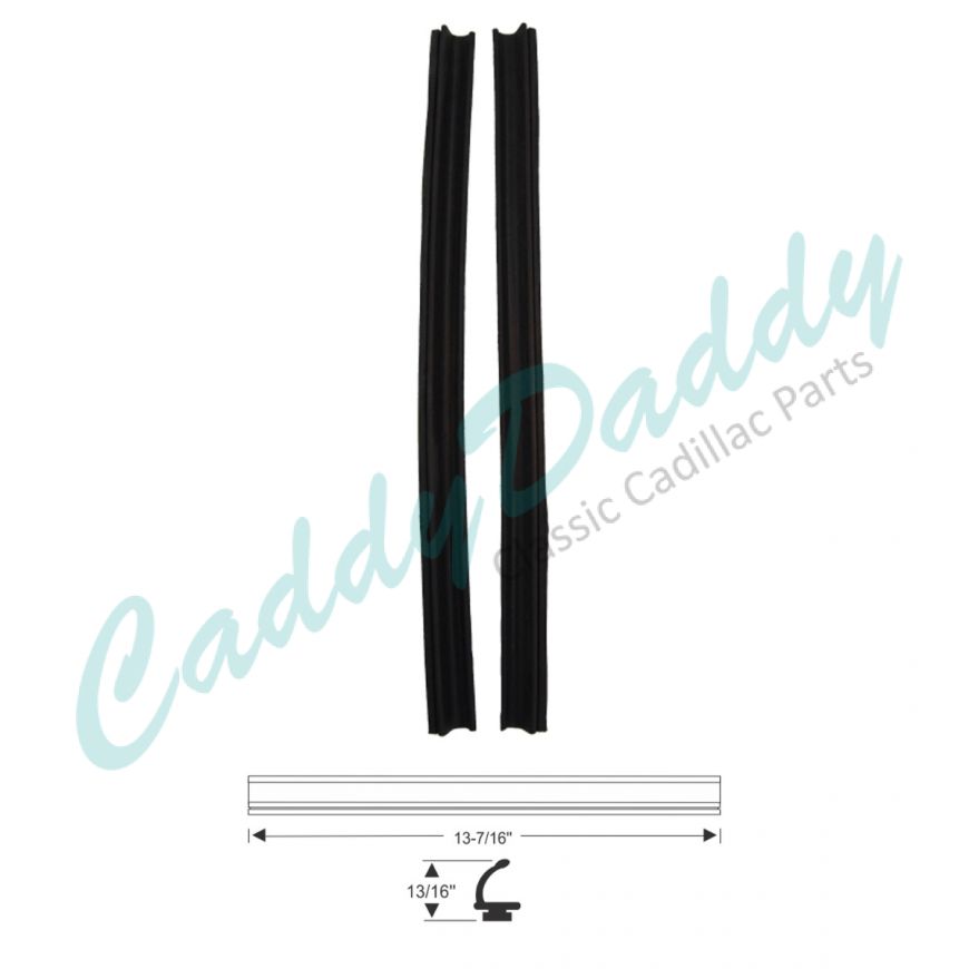 1959 1960 Cadillac 2-Door Hardtop Coupe Side Window Leading Edge Rubber Weatherstrips 1 Pair REPRODUCTION Free Shipping In The USA