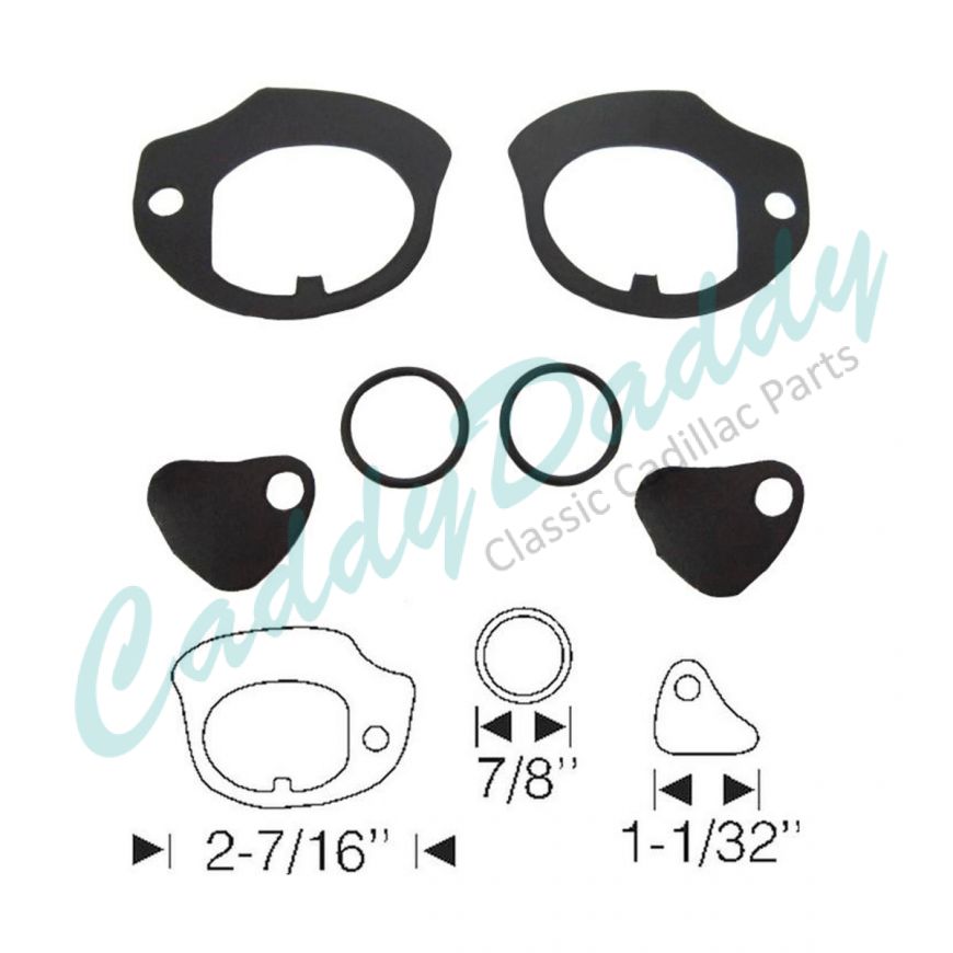 1959 1960 Cadillac (See Details) Door Handle Gasket Kit (6 Pieces) REPRODUCTION