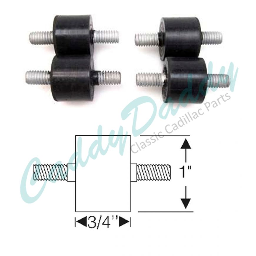 1963 1964 1965 1966 1967 1968 1969 1970 1971 Cadillac Air Conditioning (A/C) Condenser Mounts Set (4 Pieces) REPRODUCTION Free Shipping In The USA