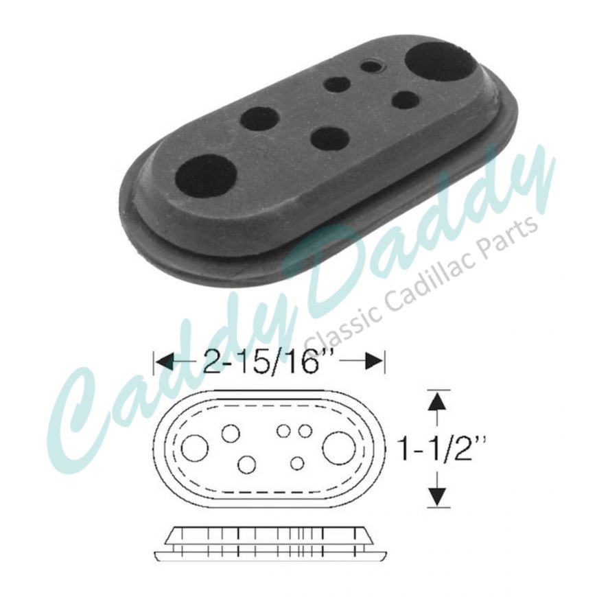 1950 1951 1952 Cadillac Windshield Washer And Vacuum Lines And Antenna Lead Through Firewall Rubber Grommet REPRODUCTION Free Shipping In The USA