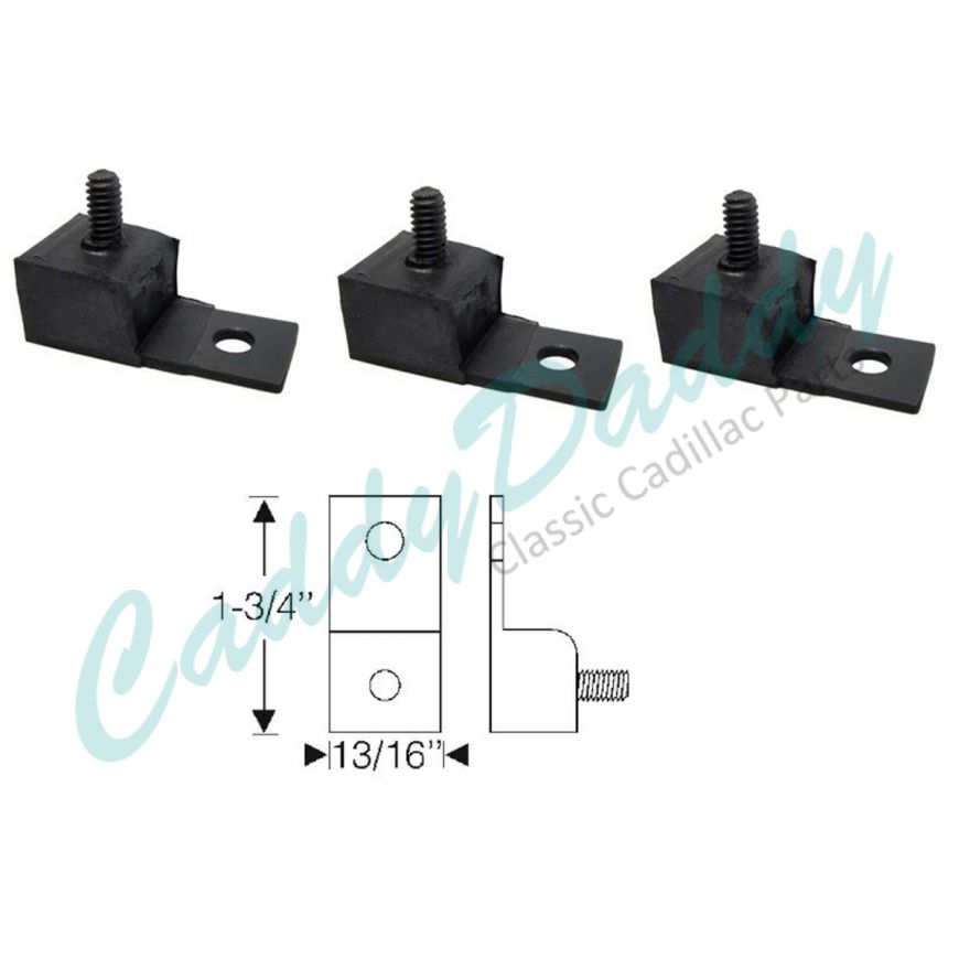 1950 1951 1952 1953 Cadillac Hydraulic Firewall Pump Bracket and Pads Set (3 Pieces) REPRODUCTION Free Shipping In The USA