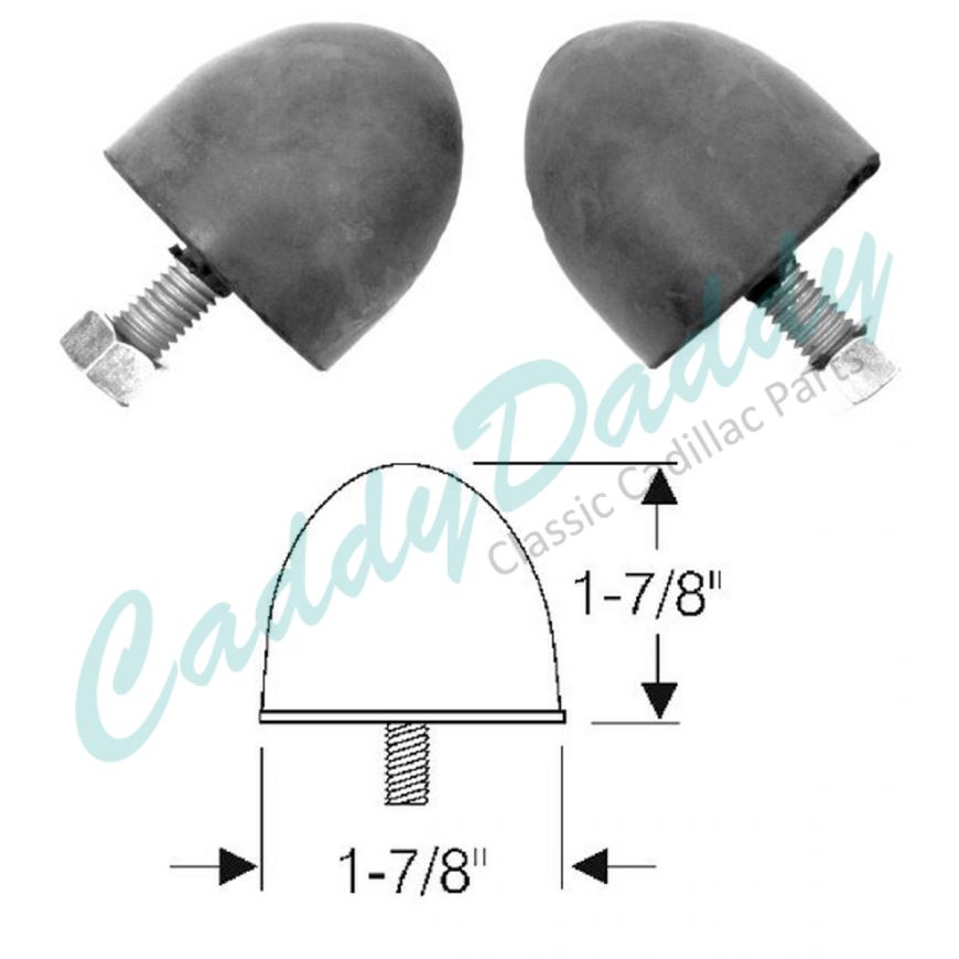 1958 Cadillac (WITH Air Spring) Front Suspension Lower Spring Seat Rubber Bumpers 1 Pair REPRODUCTION Free Shipping In The USA