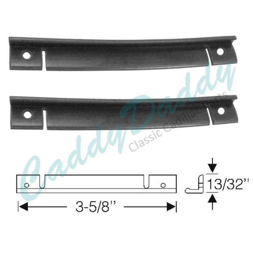 1959 1960 1961 Cadillac (See Details) Door Bottom Drain Rubber Seals 1 Pair REPRODUCTION