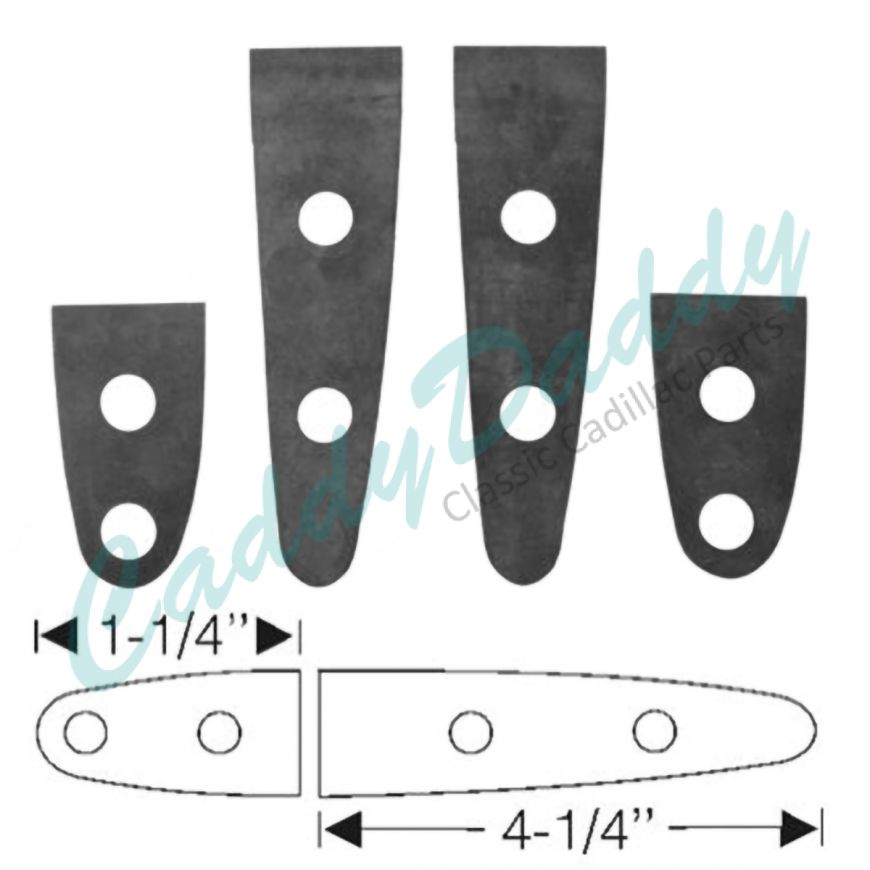 1936 Cadillac (See Details) Trunk Hinge Rubber Mounting Pads (4 Pieces) REPRODUCTION Free Shipping In The USA 