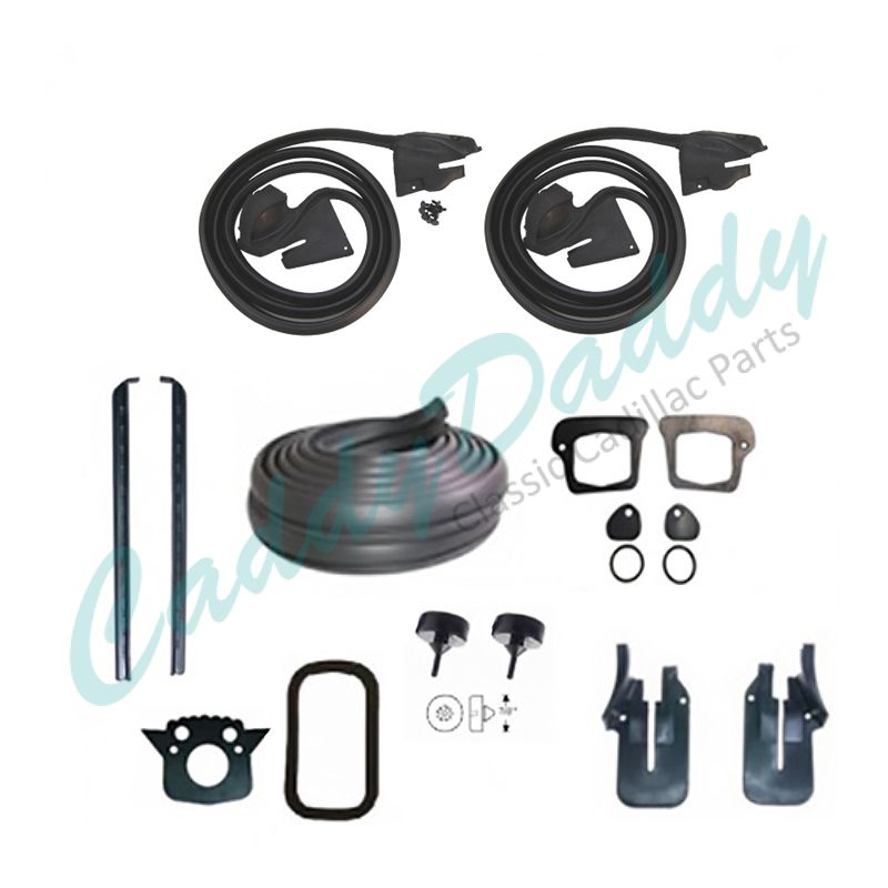 1970 Cadillac 2-Door Hardtop Coupe (EXCEPT Eldorado) Advanced Rubber Weatherstrip Kit (17 Pieces) REPRODUCTION Free Shipping In The USA