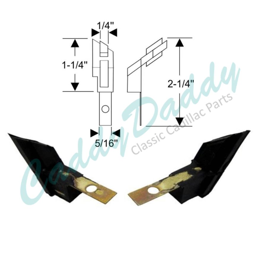 1957 1958 Cadillac Fleetwood Series 60 Special and Series 75 Limousine Vent Top Tips 1 Pair REPRODUCTION Free Shipping In The USA