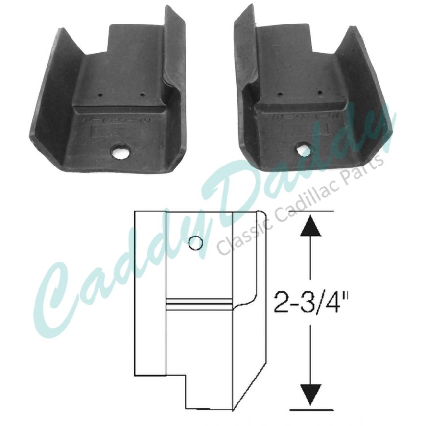 1957 1958 Cadillac 4-Door (EXCEPT Eldorado Brougham and Series 75 Limousines) Rear Door Hinge Pillar Rubber Weatherstrips 1 Pair REPRODUCTION Free Shipping In The USA
