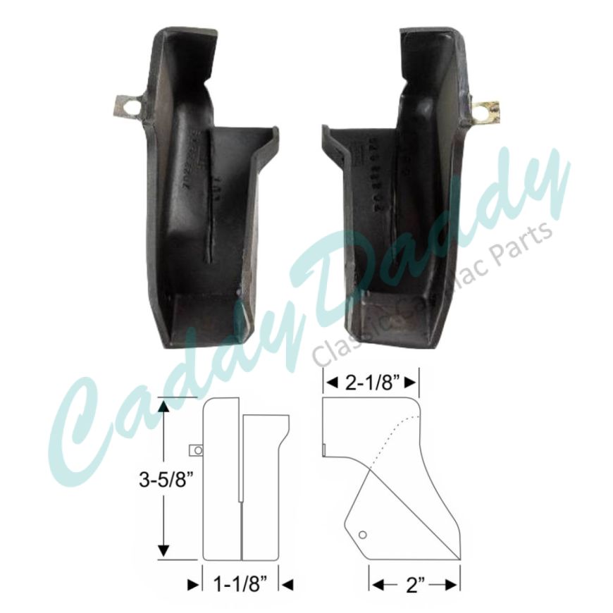 1969 1970 Cadillac Calais And Deville 4-Door Hardtop Models (See Details) Rear Door Lock Pillar Filler Rubber Seals 1 Pair REPRODUCTION Free Shipping In The USA