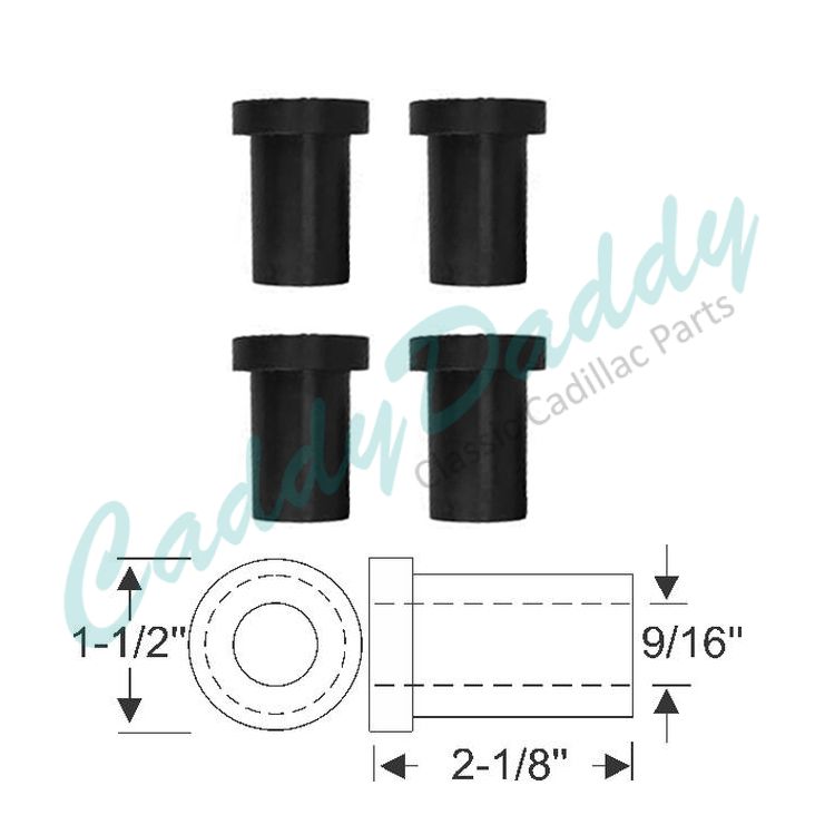 1967 1968 1969 1970 Cadillac Eldorado Rear Upper Shackle Rear Leaf Spring Bushing Set (4 Pieces) REPRODUCTION Free Shipping In The USA