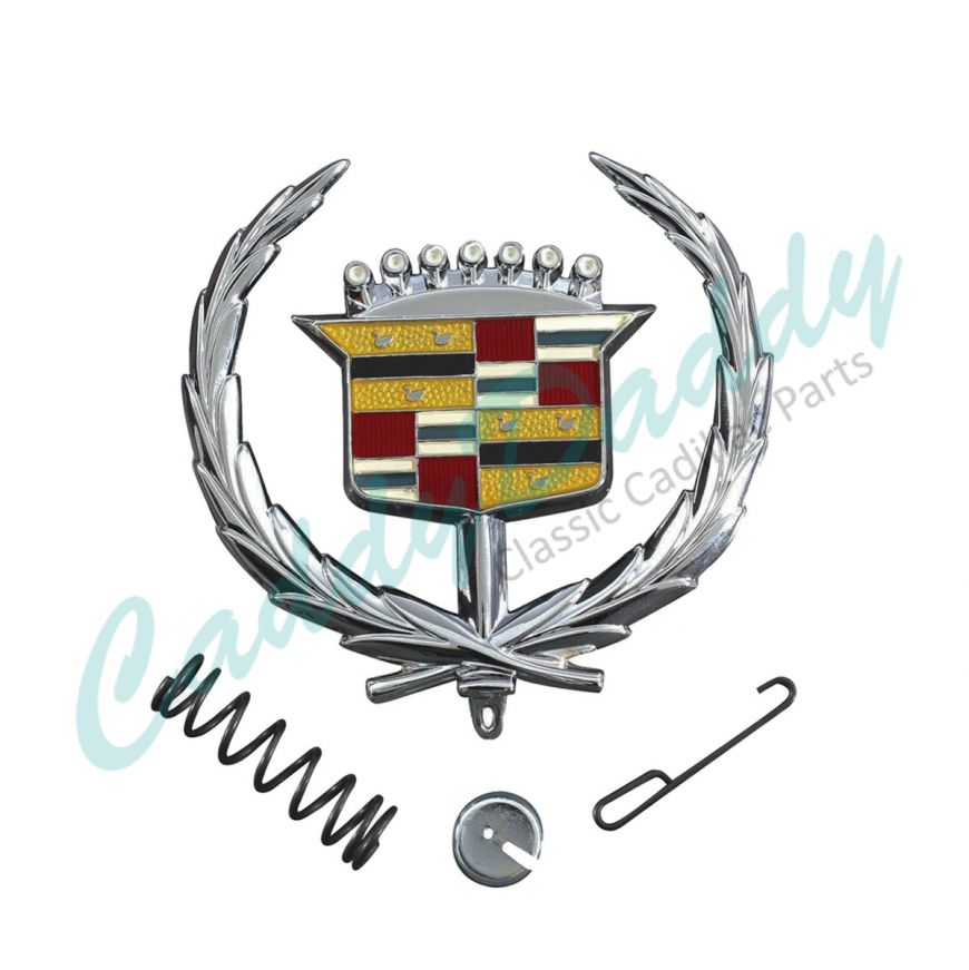 1973 1974 1975 1976 Cadillac Fleetwood (See Details) Hood Emblem REPRODUCTION Free Shipping In The USA 