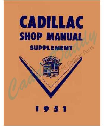 1951 Cadillac Shop Manual Supplement REPRODUCTION Free Shipping In The USA