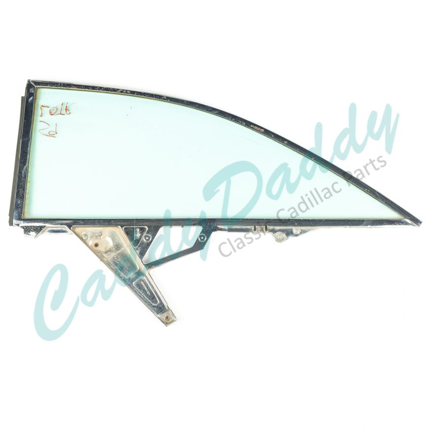 1959 1960 Cadillac 2-Door Hardtop Coupe Left Driver Side Rear 1/4 Window Frame with Glass USED Free Shipping In The USA