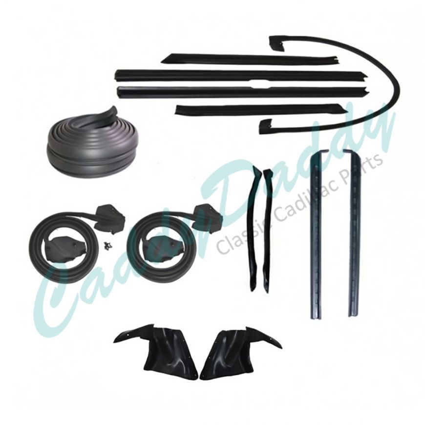 1974 1975 1976 Cadillac Eldorado Convertible Advanced Rubber Weatherstrip Kit (14 Pieces) REPRODUCTION Free Shipping In The USA