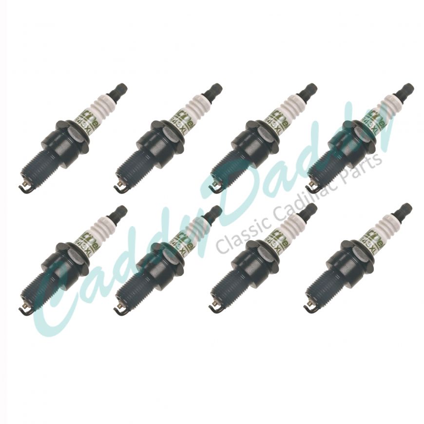 1975 1976 1977 1978 1979 1980 1981 1982 1983 1984 1985 Cadillac (See Details) A/C Delco Spark Plugs Set of 8 (Copper) REPRODUCTION Free Shipping In The USA