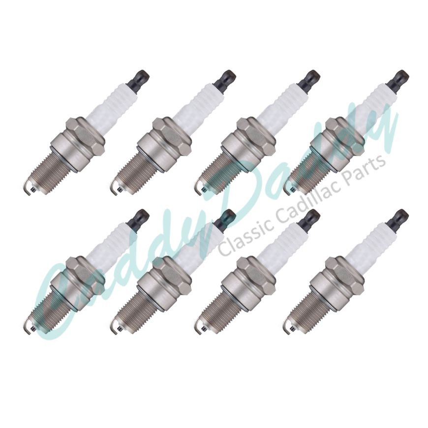1975 1976 1977 1978 1979 1980 1981 1982 1983 1984 Cadillac (See Details) Spark Plugs Set of 8 (Platinum) REPRODUCTION Free Shipping In The USA
