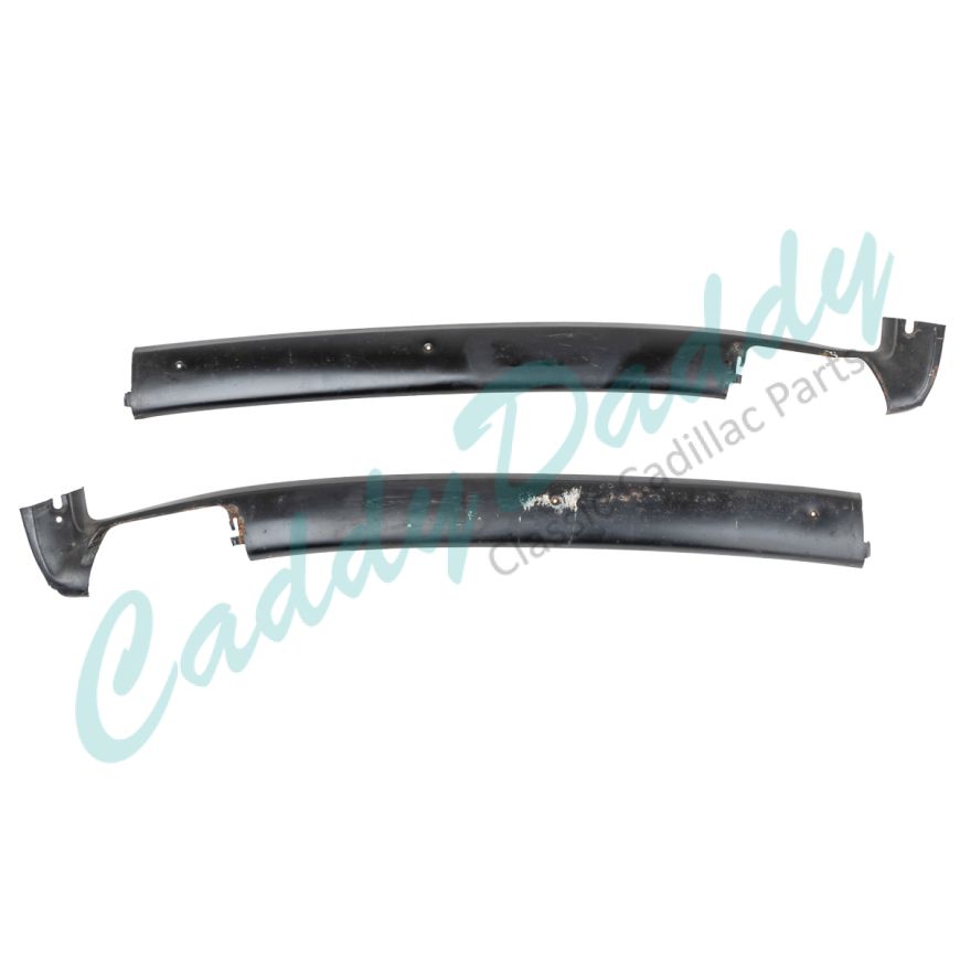 1968 Cadillac Convertible Upper Windshield Interior Garnish Moldings (1 Pair) USED