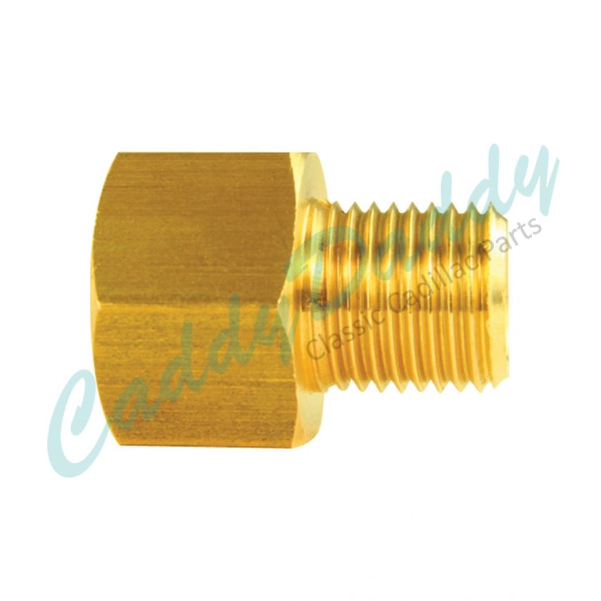 Cadillac (5/16 Male to 3/8 Female) Hard Line Adapter Fitting REPRODUCTION