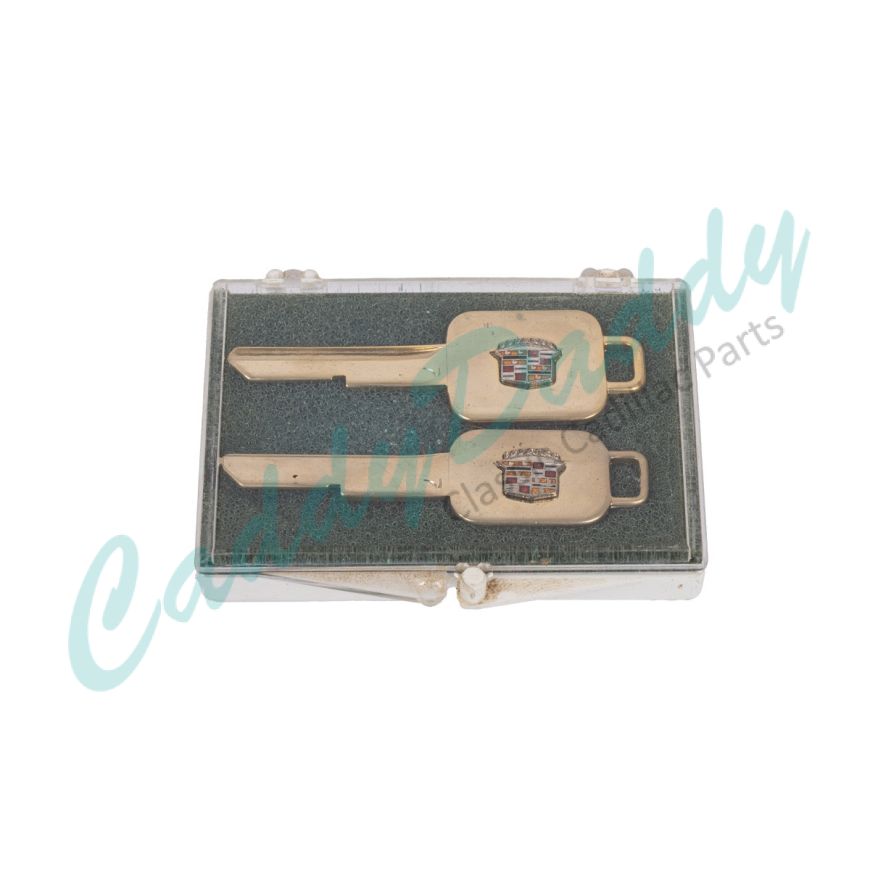 1967 1971 1975 1979 1983 1984 1985 1986 Cadillac (See Details) Gold Plated Blank Keys With Crest NOS Free Shipping In The USA