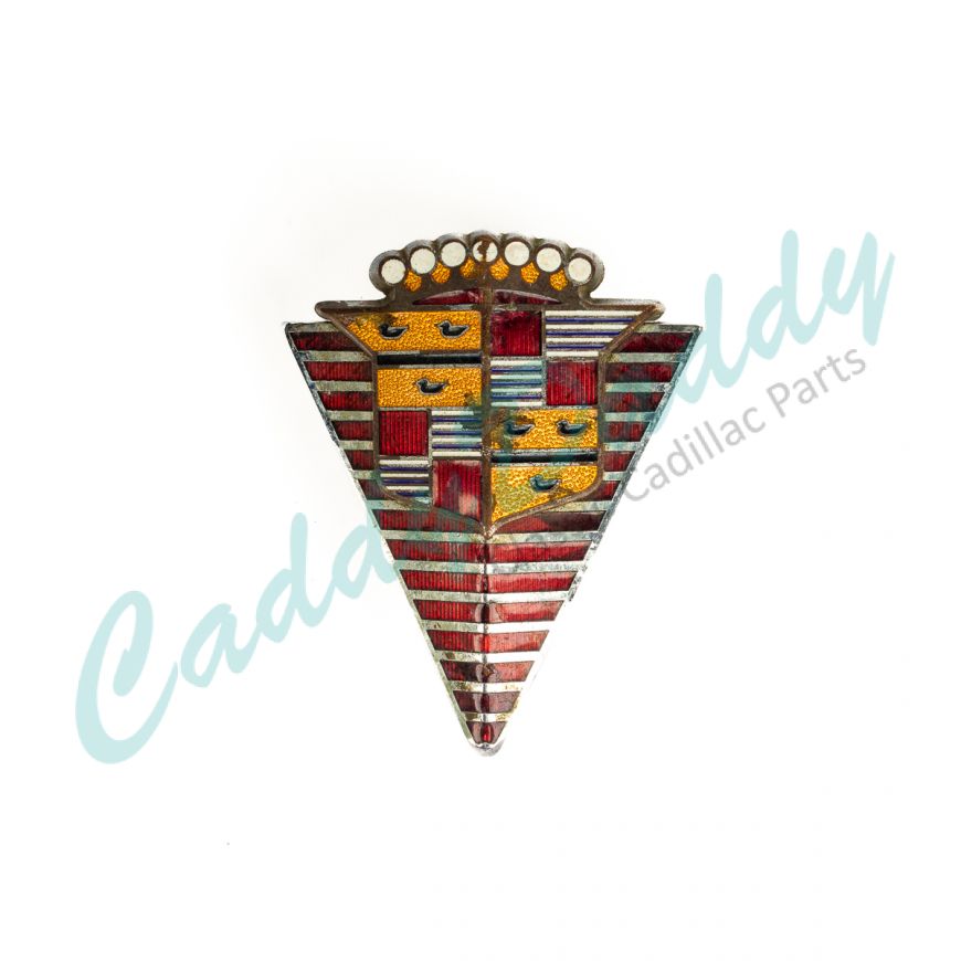 1947 Cadillac Hood Emblem C Quality USED Free Shipping In The USA