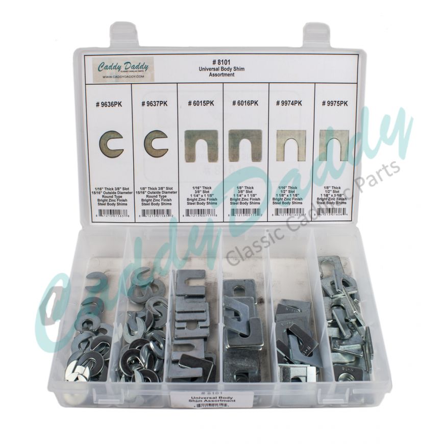 Cadillac Universal Body Shim Assortment (140 Pieces) REPRODUCTION Free Shipping In The USA