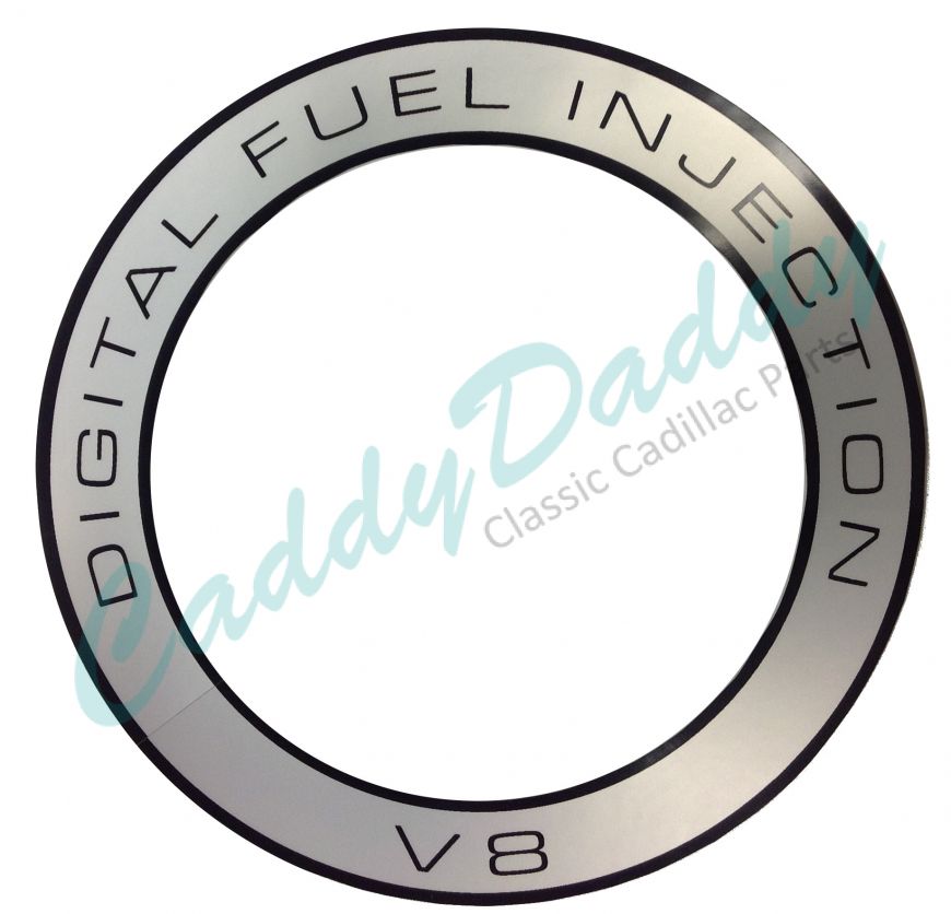 1983 & 1985 Cadillac (Eldorado Only) 4.1 Liter Air Cleaner Decal Digital Fuel Injection 5 1/2" REPRODUCTION