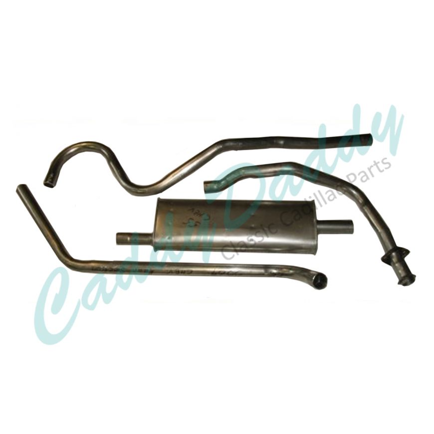 1986 1987 1988 1989 1990 1991 1992 1993 Cadillac DeVille and Fleetwood V8 Stainless Steel Single Catback Exhaust System REPRODUCTION