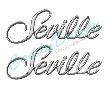 1976 1977 1978 1979 1980 1981 Cadillac Seville Fender Scripts 1 Pair REPRODUCTION Free Shipping In The USA