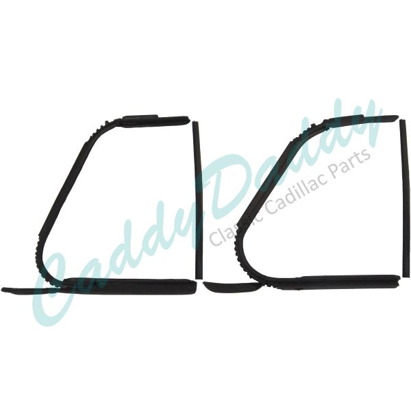 1938 Cadillac LaSalle Series 50 and Series 61 Convertible Front Vent Window Rubber Weatherstrip Kit (4 Pieces) REPRODUCTION Free Shipping In The USA 