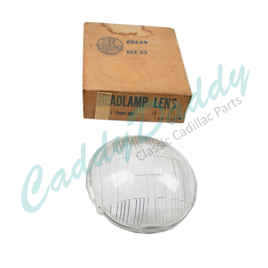 1938 1939 Cadillac (See Details) Driver Side Glass Headlight Lens NOS Free Shipping In The USA