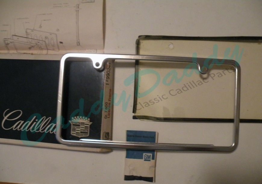 1963 1964 1965 1966 1967 1968 1969 1970 Cadillac Front or Rear  License Plate Frame NOS Free Shipping In The USA