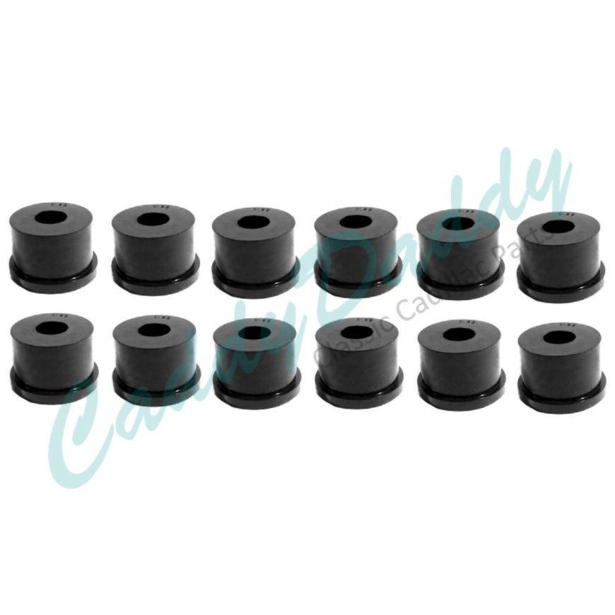 1934 1935 1936 1937 1938 1939 1940 Cadillac Rear Spring and Shackle Bushings Set (12 Pieces) REPRODUCTION Free Shipping In The USA