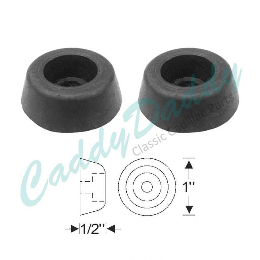 1941 1942 1946 1947 Cadillac (See Details) Trunk Rubber Bumper 1 Pair REPRODUCTION
