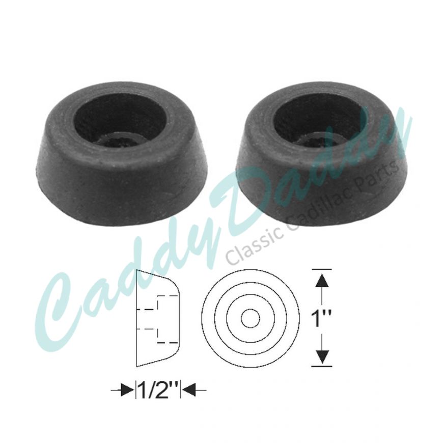 1957 1958 Cadillac Convertible Trunk Rubber Bumper 1 Pair REPRODUCTION