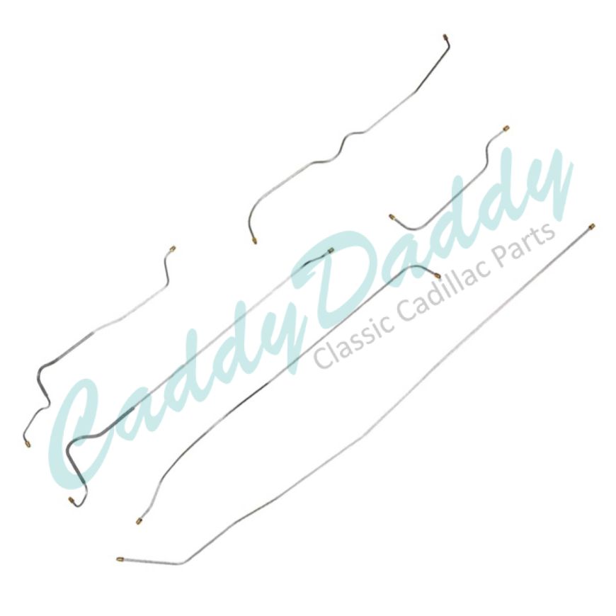 1950 1951 Cadillac Series 62 Brake Line Kit (6 Pieces) (Stainless Steel Or Original Equipment Design) [Ready To Ship] REPRODUCTION Free Shipping In The USA