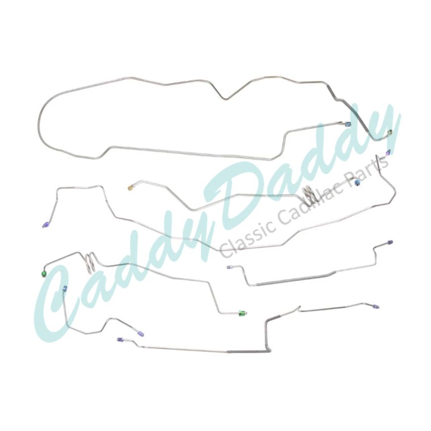 1979 1980 1981 1982 1983 1984 1985 Cadillac Eldorado Front Disc and Rear Drum Brake Line Kit (7 Pieces) (Stainless Steel or Original Equipment Design) REPRODUCTION Free Shipping In The USA