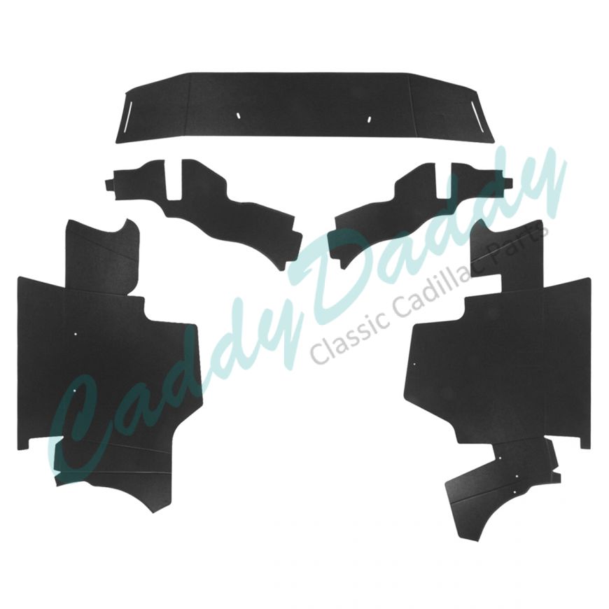 1959 Cadillac Fleetwood 4-Door 6-Window Hardtop Trunk Side Panels (5 Pieces) Panelboard With Binding (See Details For Color Options) REPRODUCTION 