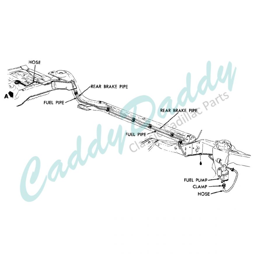 1971 1972 1973 1974 1975 1976 Cadillac Deville Fuel Return Line Stainless Steel or Original Equipment Design REPRODUCTION Free Shipping In The USA