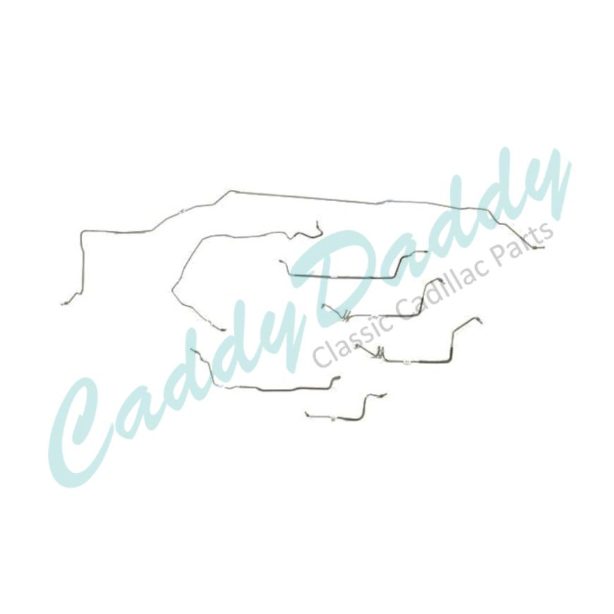 1979 Cadillac Coupe DeVille Power Disc Brake Line Kit (7 Pieces) Stainless Steel or Original Equipment Design [Ready To Ship] REPRODUCTION Free Shipping In The USA