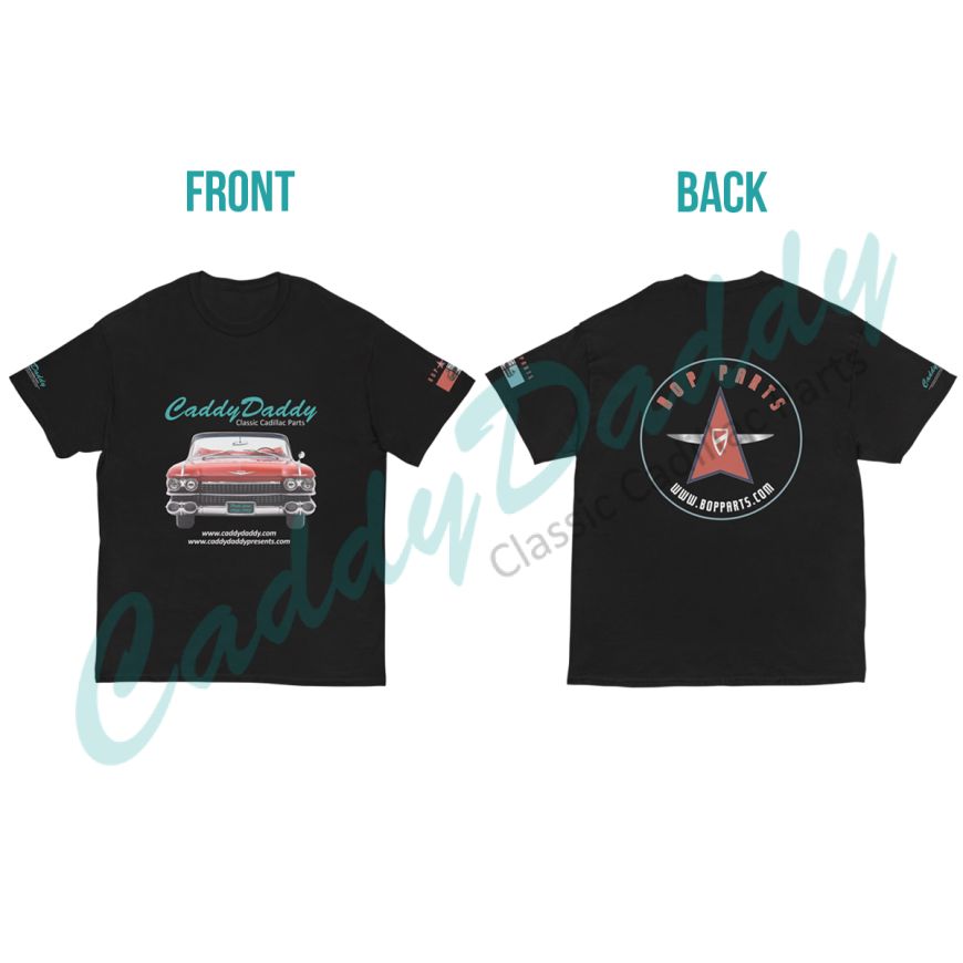 Caddy Daddy Red Cadillac and BOP Parts Adult Unisex Crew Neck T-Shirt (See Details for Size Options) NEW Free Shipping In The USA