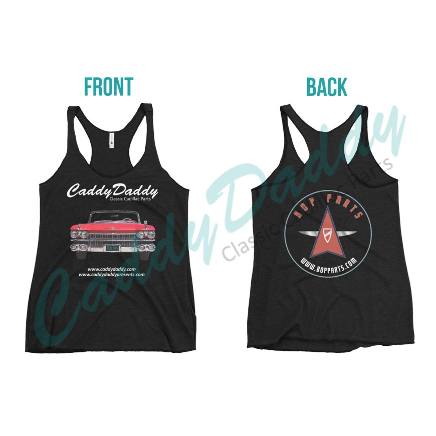 Caddy Daddy Red Cadillac and BOP Parts Adult Women's Racerback Tank Top (See Details for Size Options) NEW Free Shipping In The USA 